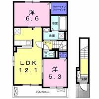 徳島県三好郡東みよし町中庄(アパート)の賃貸物件の間取り