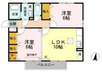 徳島県徳島市大原町長尾(アパート)の賃貸物件の間取り