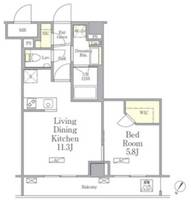 東京都世田谷区池尻3(マンション)の賃貸物件の間取り