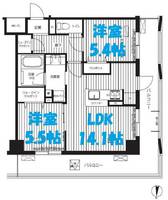 埼玉県さいたま市浦和区常盤9(マンション)の賃貸物件の間取り