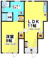 東京都府中市美好町3(アパート)の賃貸物件の間取り