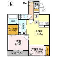 兵庫県三木市大塚1(アパート)の賃貸物件の間取り