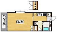 福岡県福岡市博多区住吉2(マンション)の賃貸物件の間取り