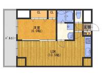大阪府大阪市東成区大今里南5(マンション)の賃貸物件の間取り