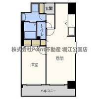 大阪府大阪市中央区東高麗橋(マンション)の賃貸物件の間取り