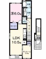 山口県防府市本橋町(アパート)の賃貸物件の間取り