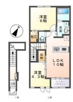 岡山県岡山市北区今保(アパート)の賃貸物件の間取り
