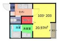 Freesia court(フリージアコート)の間取り