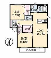 広島県東広島市八本松町原(アパート)の賃貸物件の間取り
