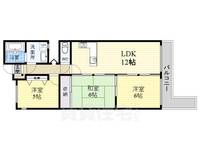 奈良県奈良市学園赤松町(マンション)の賃貸物件の間取り