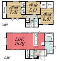千葉県四街道市和良比(一戸建)の賃貸物件の間取り