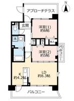 UR奈良学園前・鶴舞の間取り