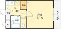 大阪府東大阪市若江西新町2(アパート)の賃貸物件の間取り