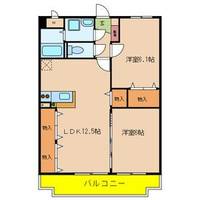 兵庫県宝塚市安倉北2(マンション)の賃貸物件の間取り