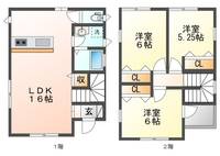 岡山県岡山市北区高柳西町(一戸建)の賃貸物件の間取り