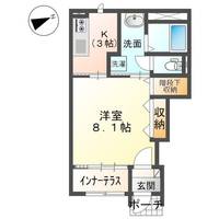 岡山県岡山市南区当新田(アパート)の賃貸物件の間取り