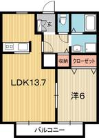 高知県高知市弥生町(アパート)の賃貸物件の間取り