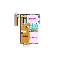 福島県郡山市開成6(アパート)の賃貸物件の間取り
