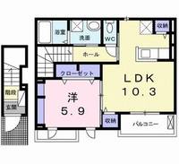 愛媛県宇和島市柿原(アパート)の賃貸物件の間取り