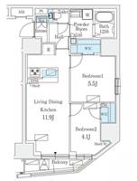 東京都台東区入谷2(マンション)の賃貸物件の間取り