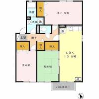 兵庫県姫路市広畑区蒲田4(アパート)の賃貸物件の間取り