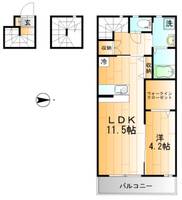 福島県郡山市赤木町(アパート)の賃貸物件の間取り
