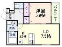 フジパレス教興寺三丁目2の間取り