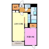 静岡県浜松市中央区上島7(マンション)の賃貸物件の間取り