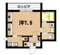 神奈川県川崎市川崎区宮本町(マンション)の賃貸物件の間取り