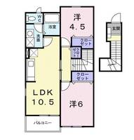 ハーベスト下上の間取り