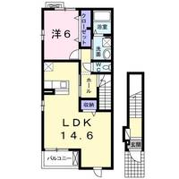 埼玉県比企郡川島町大字吹塚(アパート)の賃貸物件の間取り