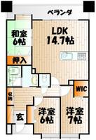 福岡県北九州市八幡東区高見2(マンション)の賃貸物件の間取り