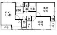大阪府交野市森北1(アパート)の賃貸物件の間取り