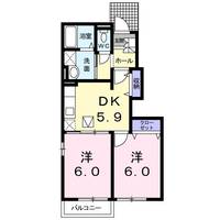 広島県三原市本郷北3(アパート)の賃貸物件の間取り
