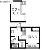 Prime Maison S(プライムメゾンエス)の間取り