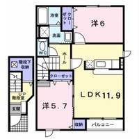 北海道函館市昭和4(アパート)の賃貸物件の間取り