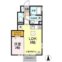 ディアコート富田Bの間取り