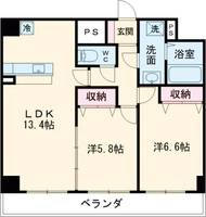 栃木県宇都宮市平松本町(マンション)の賃貸物件の間取り