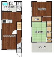 大阪府堺市美原区真福寺(一戸建)の賃貸物件の間取り