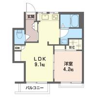 神奈川県伊勢原市桜台5(アパート)の賃貸物件の間取り
