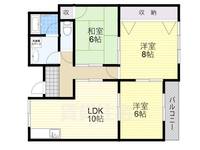 大阪府茨木市玉瀬町(マンション)の賃貸物件の間取り