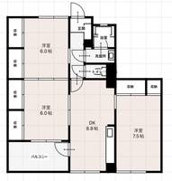 高知県高知市高須2(マンション)の賃貸物件の間取り