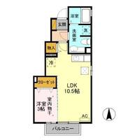 栃木県宇都宮市宮原3(アパート)の賃貸物件の間取り