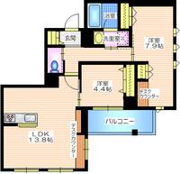 神奈川県横浜市西区浜松町(マンション)の賃貸物件の間取り