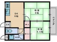 大阪府枚方市東船橋1(アパート)の賃貸物件の間取り