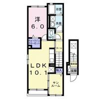 埼玉県さいたま市南区辻8(アパート)の賃貸物件の間取り