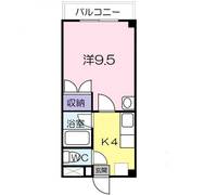 広島県三原市皆実2(マンション)の賃貸物件の間取り