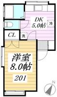 第1コーポひまわりの間取り
