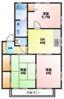 神奈川県小田原市寿町3(アパート)の賃貸物件の間取り