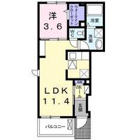 広島県広島市西区山手町(アパート)の賃貸物件の間取り